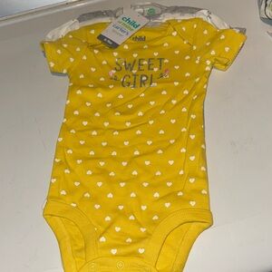 Carter's Yellow 'Sweet Girl' Bodysuit